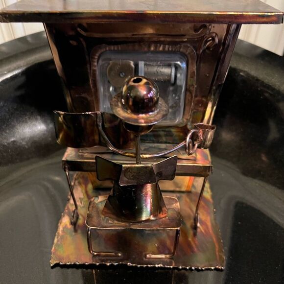 Handmade Wind-Up Artisan Metal Piano Man Music Box - Picture 1 of 9